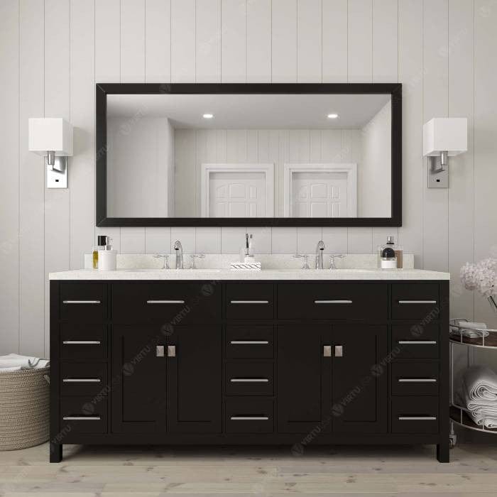 double undermount sink vanity