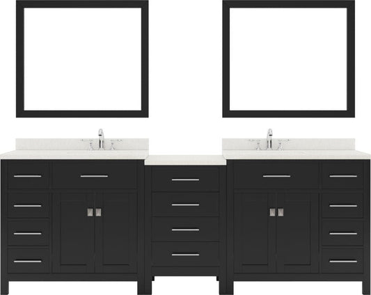 double sink bathroom vanity set with brushed nickel faucet