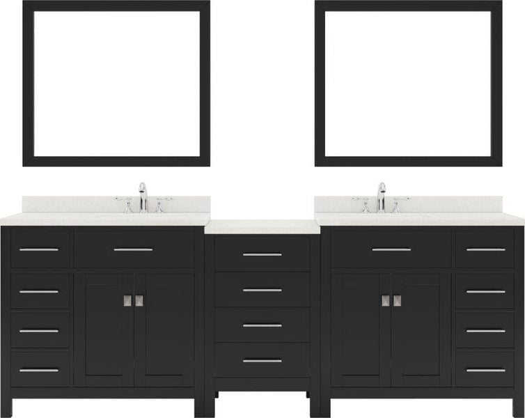 double sink bathroom vanity set with brushed nickel faucet