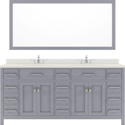 double undermount sink vanity with brushed nickel faucet