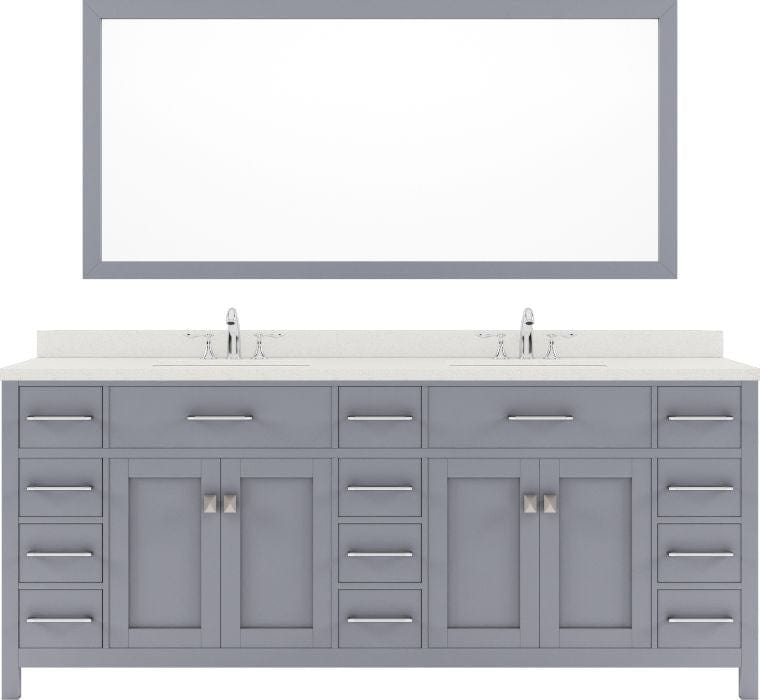 double sink bathroom vanity set with brushed nickel faucet