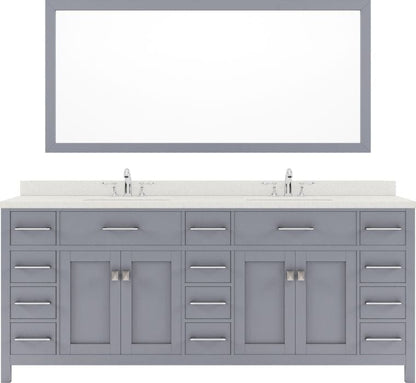 double sink bathroom vanity set with brushed nickel faucet