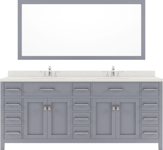 double sink bathroom vanity set with brushed nickel faucet