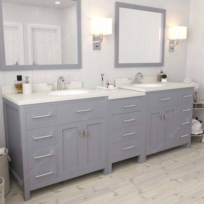 93 inch gray bathroom vanity