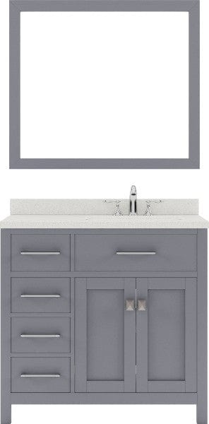 single sink bathroom vanity set with brushed nickel faucet