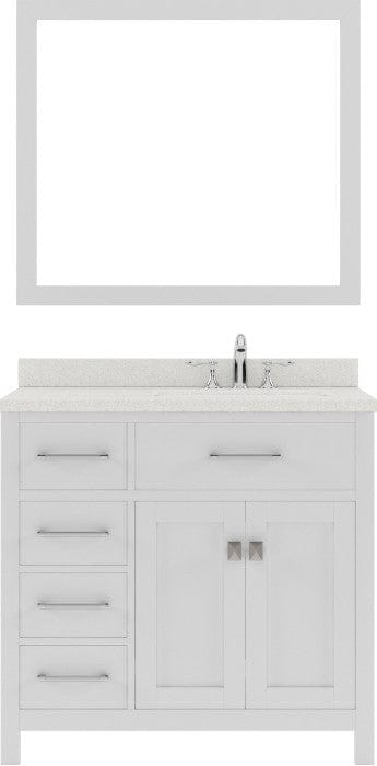 White Single Sink Vanity Set