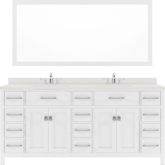 72 inch bathroom vanity set with brushed nickel faucet