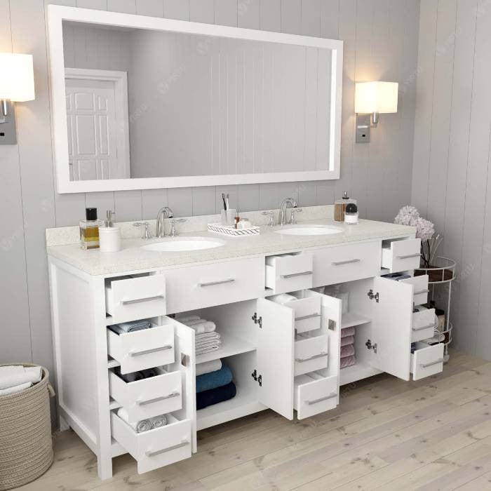 white contemporary bathroom vanity