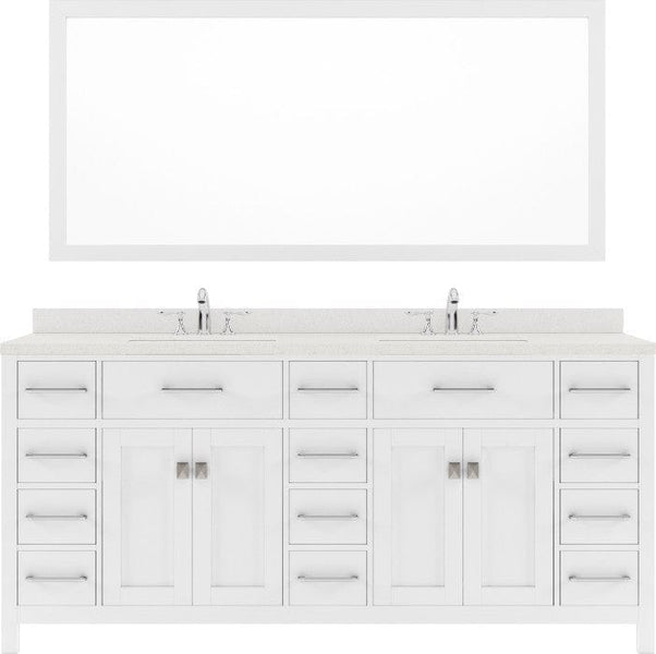 72 inch bathroom vanity set with polished chrome faucet