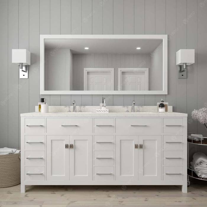 double undermount sink vanity