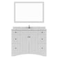Elise 48" Single Bath Vanity in White with Cultured Marble Quartz Top white background