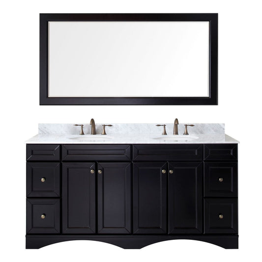 Virtu USA Talisa 72" Double Bathroom Vanity Set in Espresso