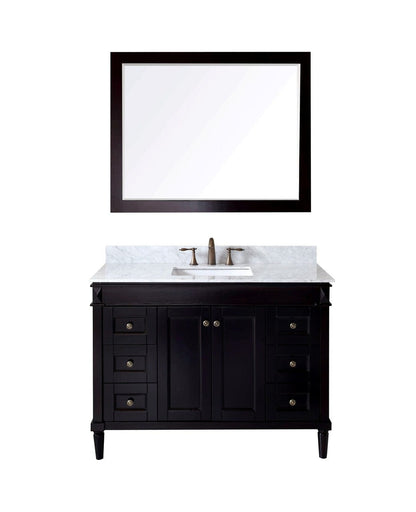 Virtu USA Tiffany 48" Single Bathroom Vanity Set in Espresso