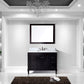 Virtu USA Tiffany 48 Single Bathroom Vanity Set in Espresso w/ Italian Carrara White Marble Counter-Top | Square Basin