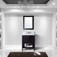 Virtu USA Winterfell 30 Single Bathroom Vanity Set in Espresso w/ Italian Carrara White Marble Counter-Top | Round Basin