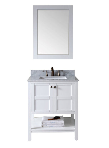 Virtu USA Winterfell 30" Single Bathroom Vanity Set in White
