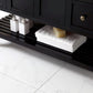 Virtu USA Winterfell 48 Single Bathroom Vanity Set in Espresso w/ Italian Carrara White Marble Counter-Top | Square Basin