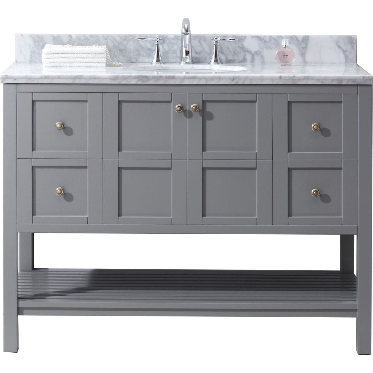 Virtu USA Winterfell 48" Single Bathroom Vanity Set in Grey