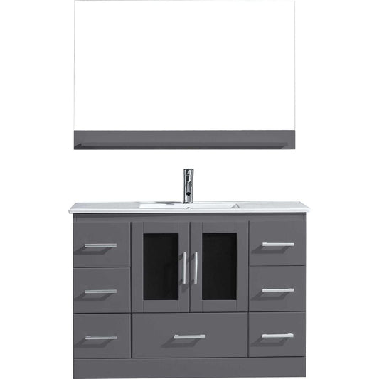 Virtu USA Zola 48" Single Bathroom Vanity Cabinet Set in Grey