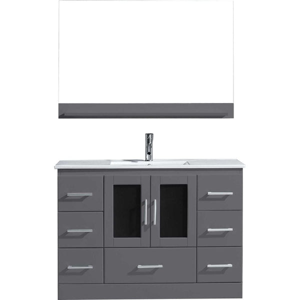 Virtu USA Zola 48 Single Bathroom Vanity Cabinet Set in Grey