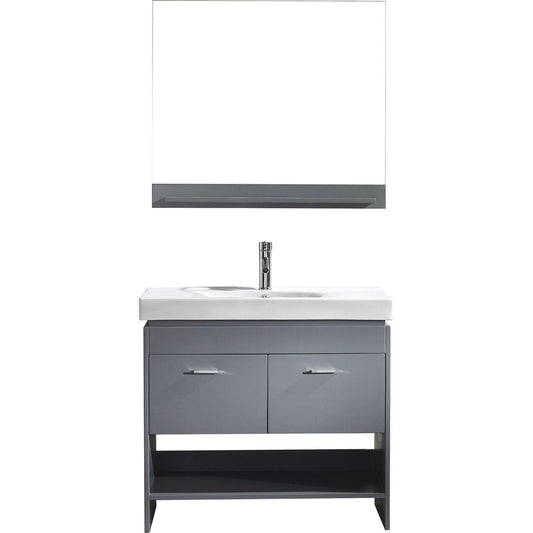 Virtu USA Gloria 35" Single Bathroom Vanity Set in Grey