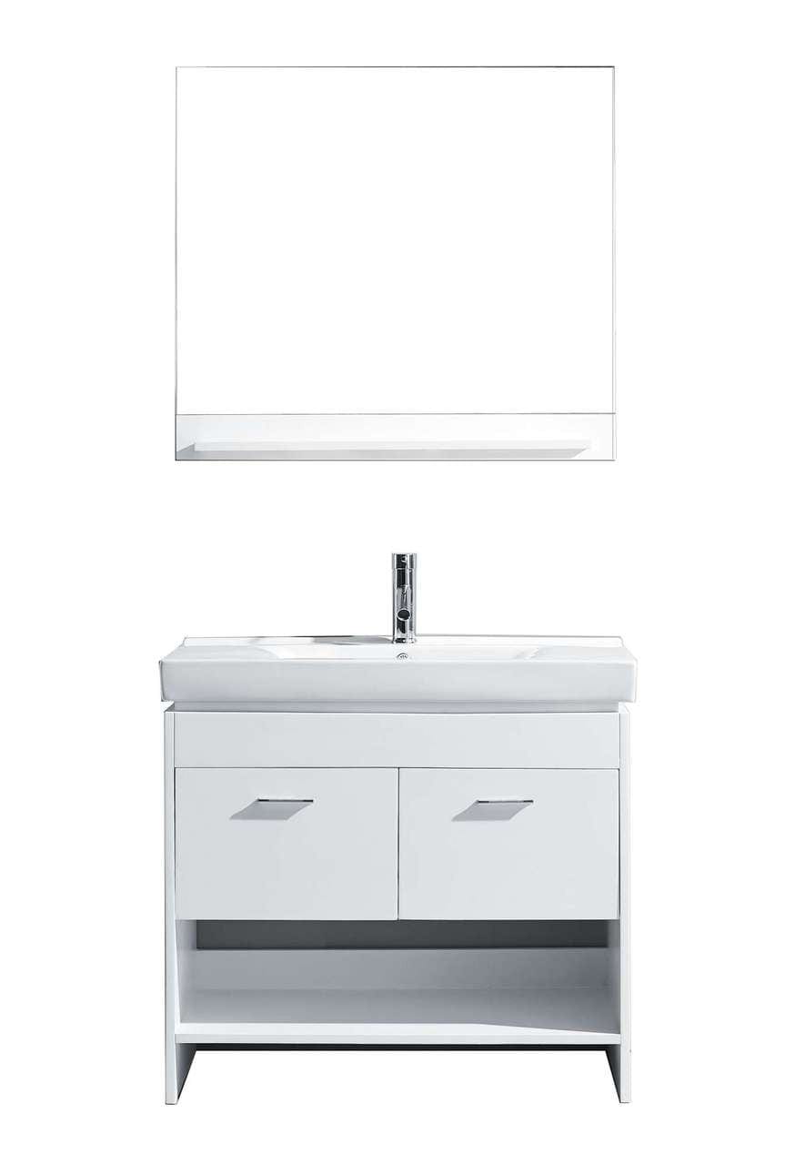 Virtu USA Gloria 35" Single Bathroom Vanity Set in White