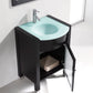 Virtu USA Ava 24 Single Bathroom Vanity Set in Espresso w/ Tempered Glass Counter-Top