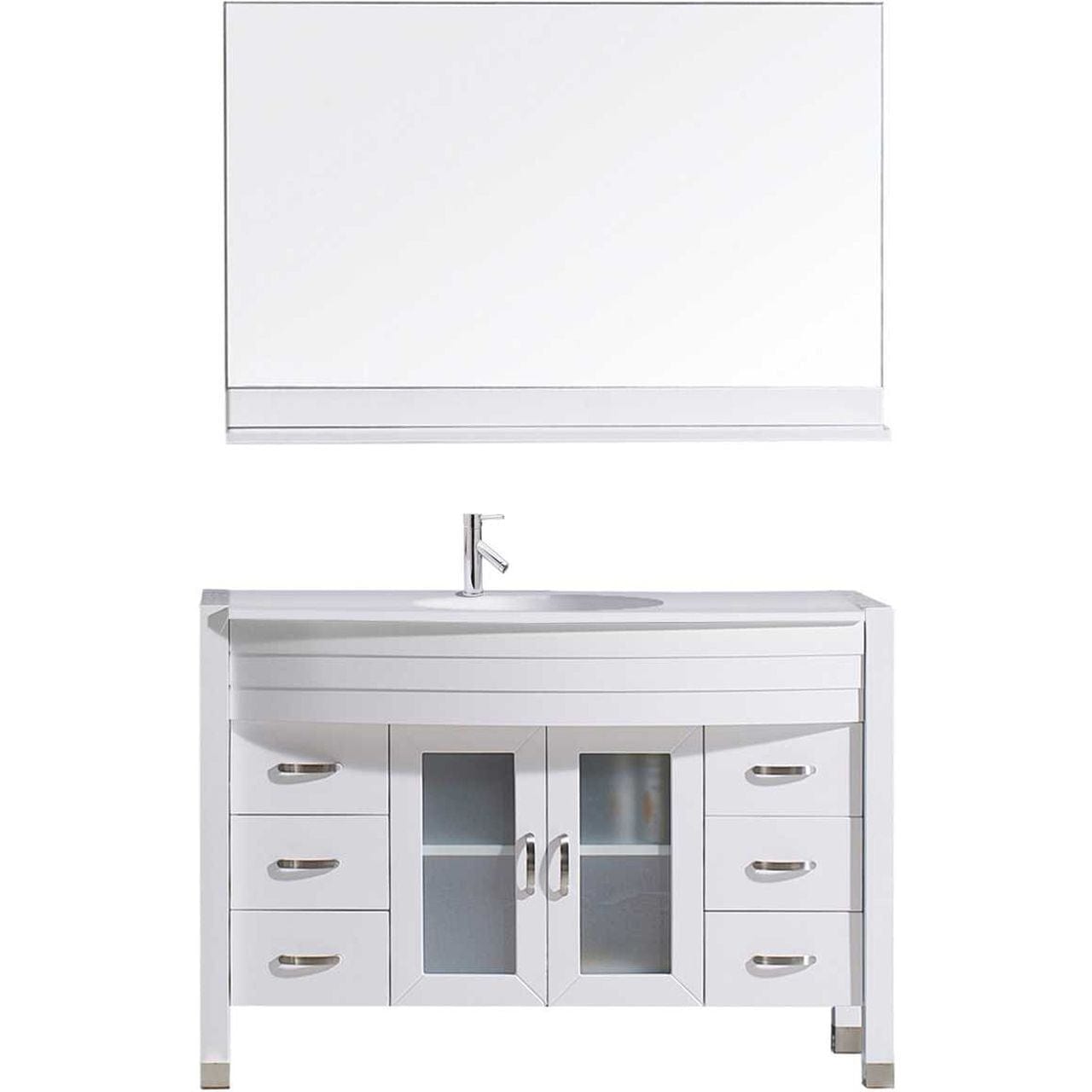 Virtu USA Ava 48" Single Bathroom Vanity Cabinet Set in White