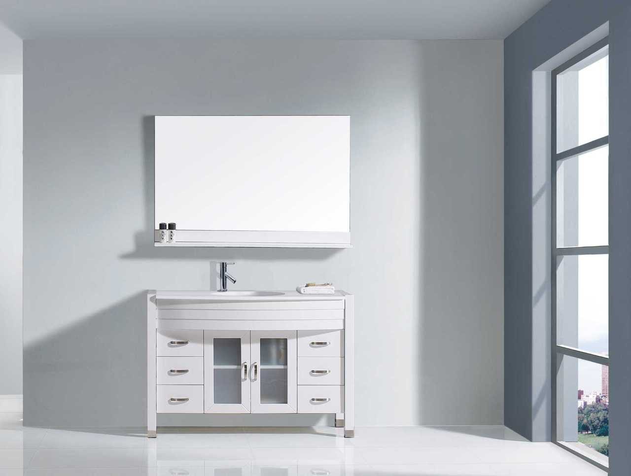 Virtu USA Ava 48 Single Bathroom Vanity Set in White