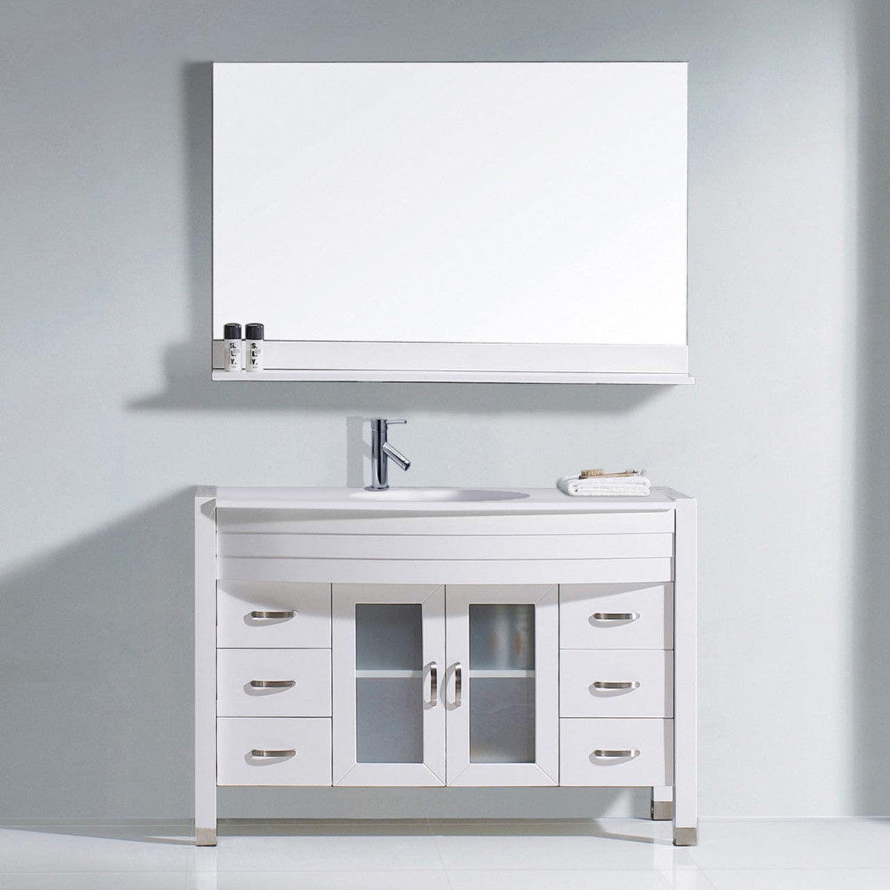 Virtu USA Ava 48 Single Bathroom Vanity Set in White