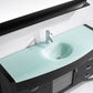 Virtu USA Ava 61 Single Bathroom Vanity Set in Espresso w/ Tempered Glass Counter-Top