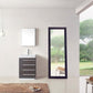 Virtu USA Bailey 24" Single Bathroom Vanity Cabinet Set in Wenge w/ Polymarble Counter-Top