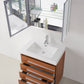 Virtu USA Bailey 30 Single Bathroom Vanity Set in Plum w/ Polymarble Counter-Top