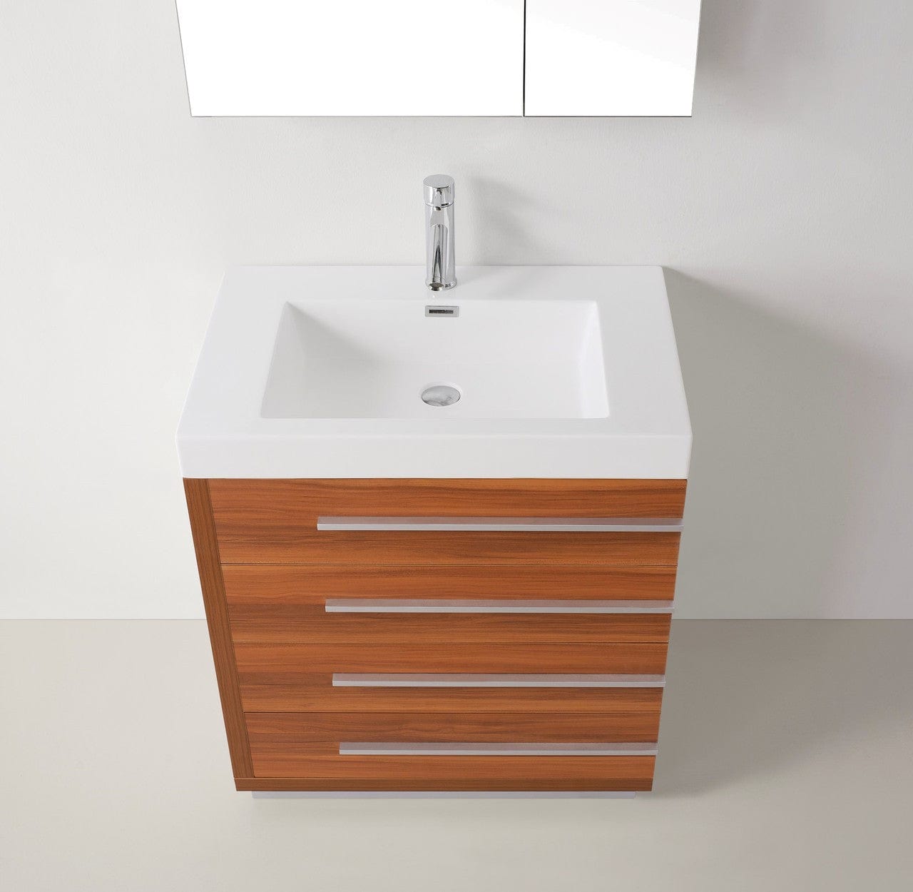 Virtu USA Bailey 30 Single Bathroom Vanity Set in Plum w/ Polymarble Counter-Top
