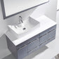 Virtu USA Ceanna 55 Single Bathroom Vanity Set in Grey top view