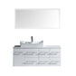 Virtu USA Ceanna 55 Single Bathroom Vanity Set in White white background