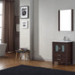 Virtu USA Dior 24 Single Bathroom Vanity Set in Espresso w/ Ceramic Counter-Top | Integrated Sink