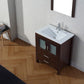 Virtu USA Dior 28 Single Bathroom Vanity Set in Espresso w/ Ceramic Counter-Top | Integrated Sink