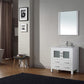 Virtu USA Dior 32 Single Bathroom Vanity Set in White w/ Ceramic Counter-Top | Integrated Sink