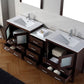Virtu USA Dior 82 Double Bathroom Vanity Set in Espresso w/ Ceramic Counter-Top | Integrated Sink