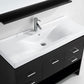 Virtu USA Gloria 48 Single Bathroom Vanity Set in Espresso w/ Ceramic Counter-Top