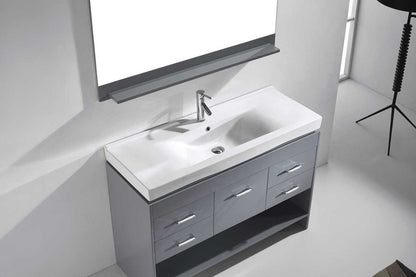 Virtu USA Gloria 48 Single Bathroom Vanity Set in Grey