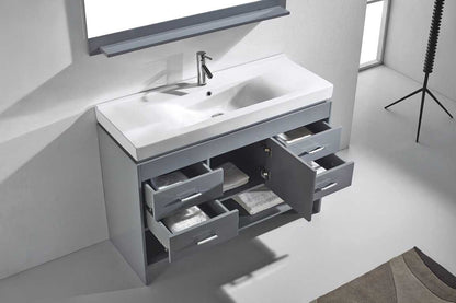 Virtu USA Gloria 48 Single Bathroom Vanity Set in Grey