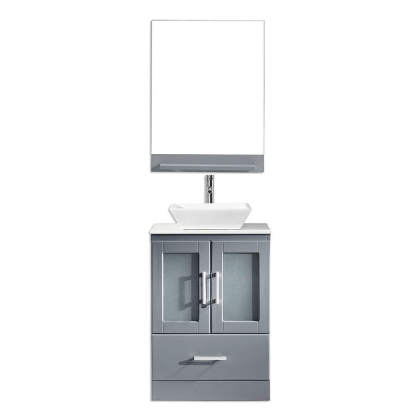 Virtu USA Zola 24 Single Bathroom Vanity Set in Grey | MS-6724-S-GR