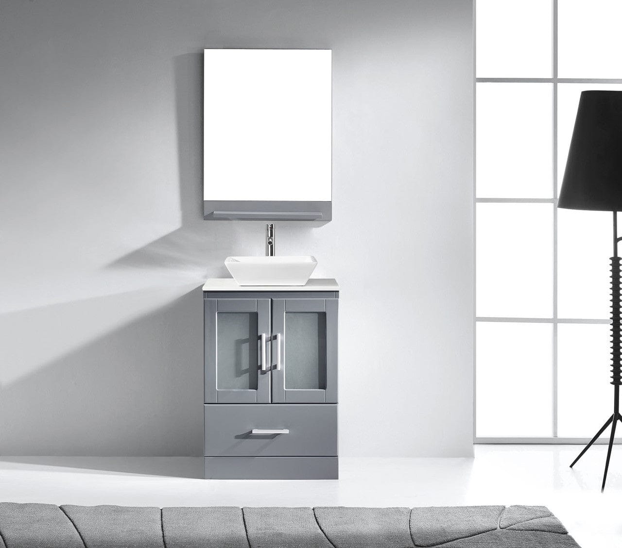 Virtu USA Zola 24 Single Bathroom Vanity Set in Grey