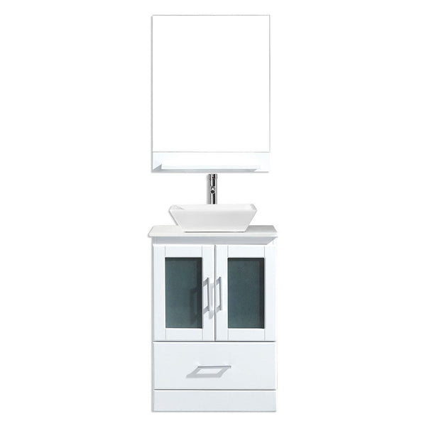 Virtu USA Zola 24 Single Bathroom Vanity Set in White | MS-6724-S-WH