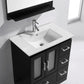 Virtu USA Zola 30 Single Bathroom Vanity Set in Espresso w/ Ceramic Counter-Top