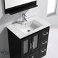 Virtu USA Zola 30 Single Bathroom Vanity Set in Espresso w/ White Stone Counter-Top