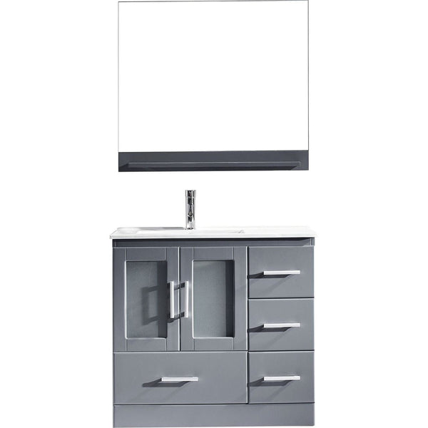 Virtu USA Zola 36 Single Bathroom Vanity Cabinet Set in Grey