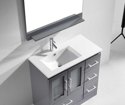 Virtu USA Zola 36 Single Bathroom Vanity Set in Grey